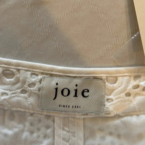 joie‎ Women’s Lawren Cotton Eyelet Utility Shorts Porcelain White size 2 NWT - Picture 5 of 7